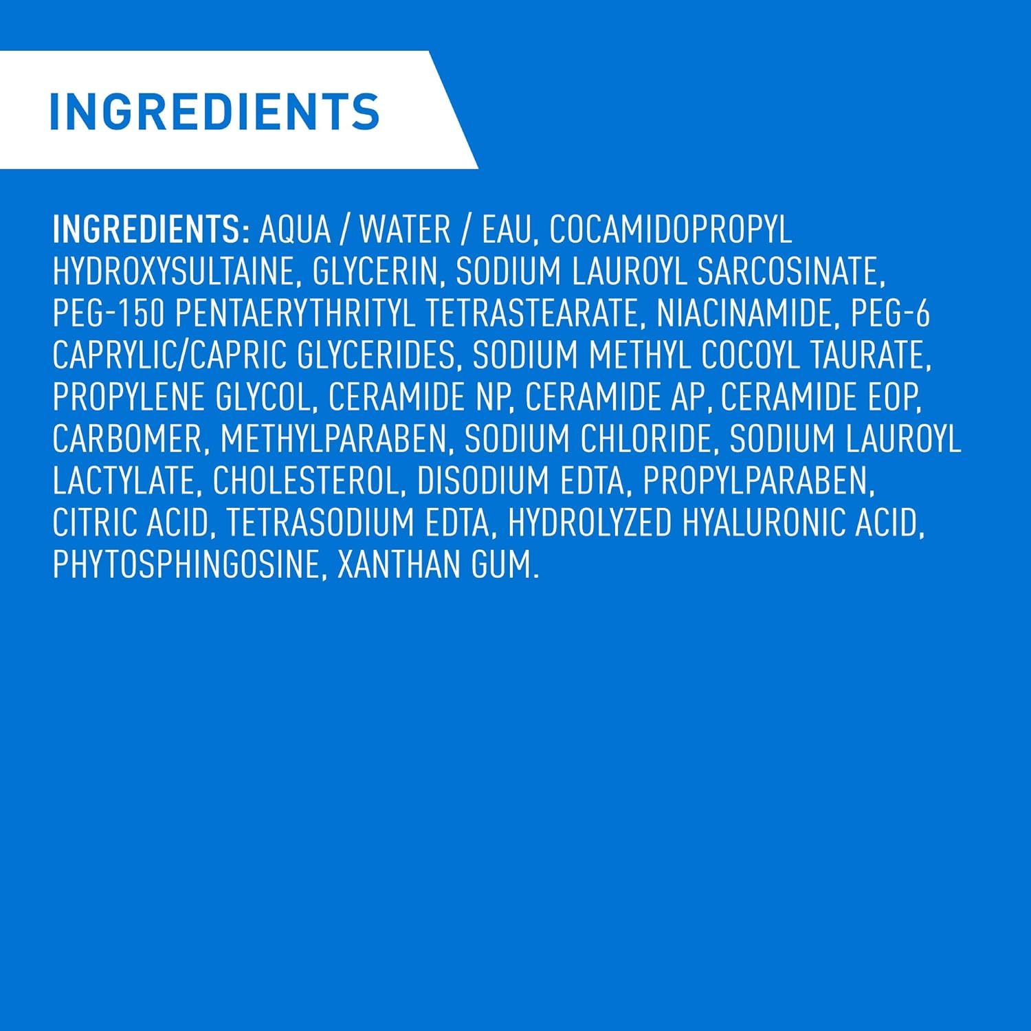 Foaming Face Wash, Gentle Face Cleanser for Men & Women with Hyaluronic Acid, Niacinamide, Ceramides. 473ML