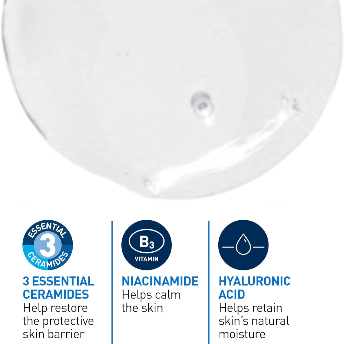 Foaming Face Wash, Gentle Face Cleanser for Men & Women with Hyaluronic Acid, Niacinamide, Ceramides. 473ML