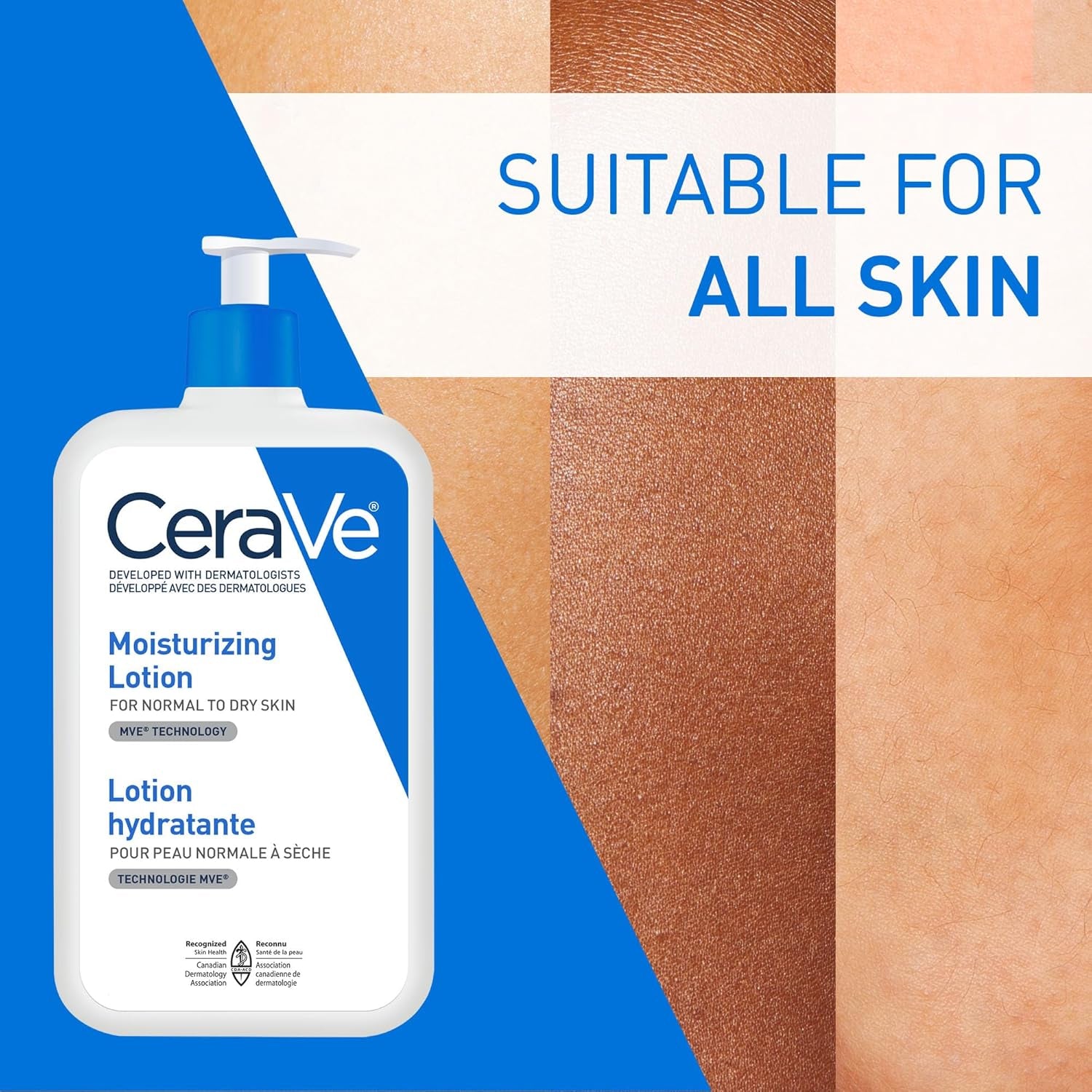 Moisturizing Lotion, Face & Body Moisturizer with Hyaluronic Acid & Ceramides, 473 Ml